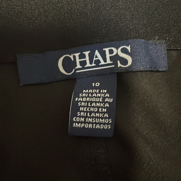 NEW Chaps Polo Lace Skirt Mid 10 Black Pencil Straight Midi Knee Floral Monochro - Picture 9 of 12